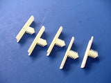 5 GM White Nylon Wiring Harness Retainers Fasteners Clips