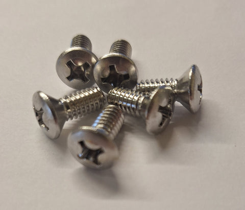 Cadillac Door Latch Mounting Screws Stainless Set of 6 Fits 1955-1985