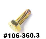 Hex Head Bolts 1/4", 3/8", 5/16",9/16" Yellow Zinc, Black Phosphate