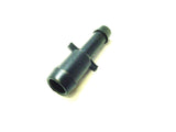 104-015: Straight Black Connector Barbed 3/8” x 1/4” (9.525mm x 6.350mm)