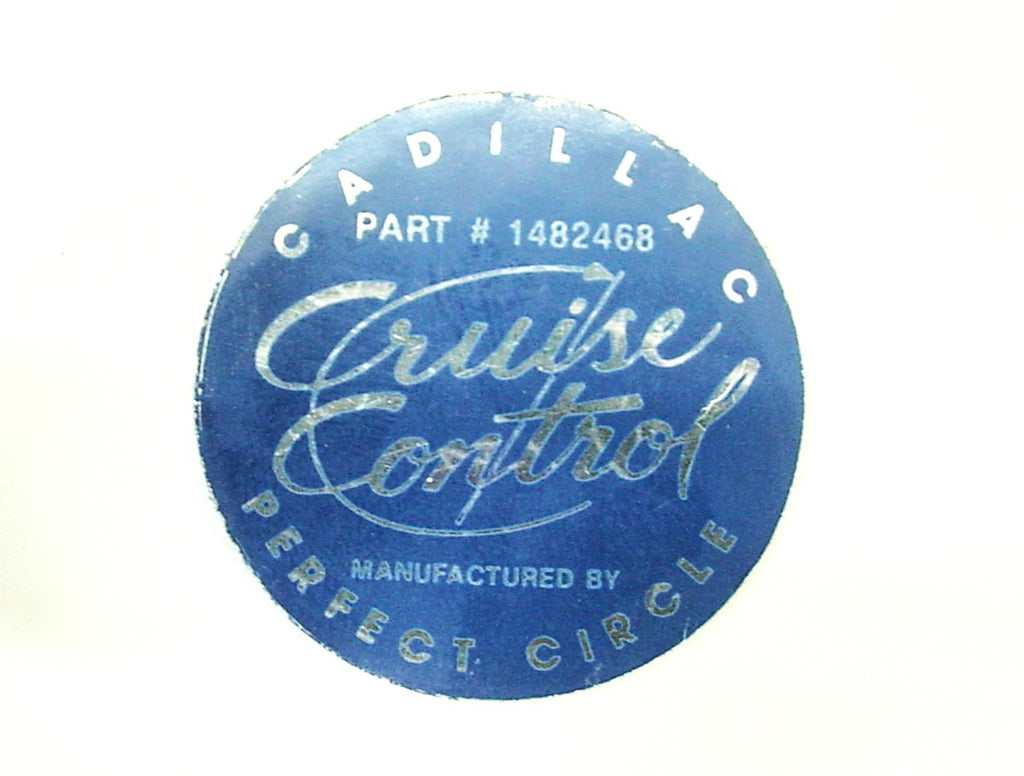 Cadillac Cruise Control Decal 1963-1965 – Jurassic Classic Auto Parts