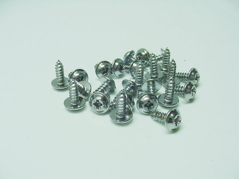 Chrome Trim Screws M4.2-1.41 x 12mm Phillips Washer Head Self Tapping