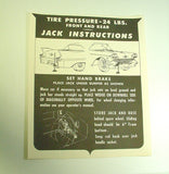 1958 Cadillac Jack Instructions Decal Reproduction