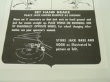 1959-1960 Cadillac Jack Instructions Decal Reproduction