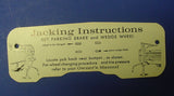 1963 Cadillac Jacking Instructions Decal REPRODUCTION