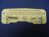 1965 Cadillac Jacking Instructions Decal REPRODUCTION