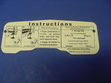1966 Cadillac Jacking Instructions Decal REPRODUCTION