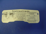 1966 Cadillac Jacking Instructions Decal REPRODUCTION