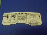 1966 Cadillac Jacking Instructions Decal REPRODUCTION