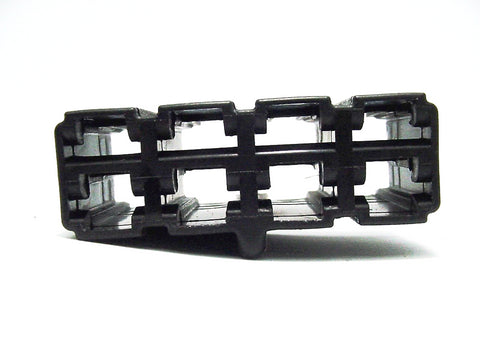 8 Way Terminal Housing With Grooves Female Black Delphi Packard, Terminal Housing, Connector Housing, 56 Series 02965977
