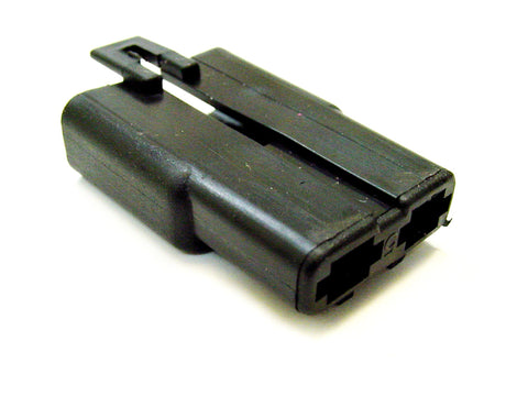 2 Way Terminal Housing with Locator Pin Male Black Delphi, Packard, 56 Series 08900826