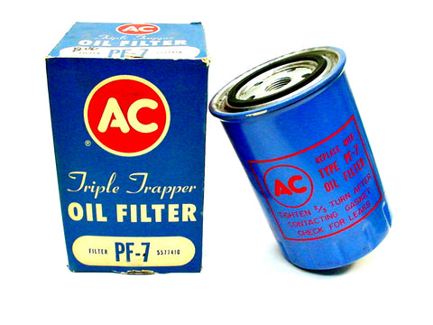 Genuine AC NOS PF7 Blue Triple Trapper Oil Filter NOS