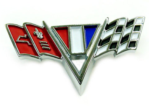 1964-1967 Chevrolet Chrome"V-Flag" Front Fender Emblem Logo