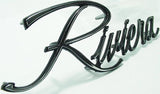 Buick Riviera Chrome Front Fender Emblem Badge Script 1971-1974